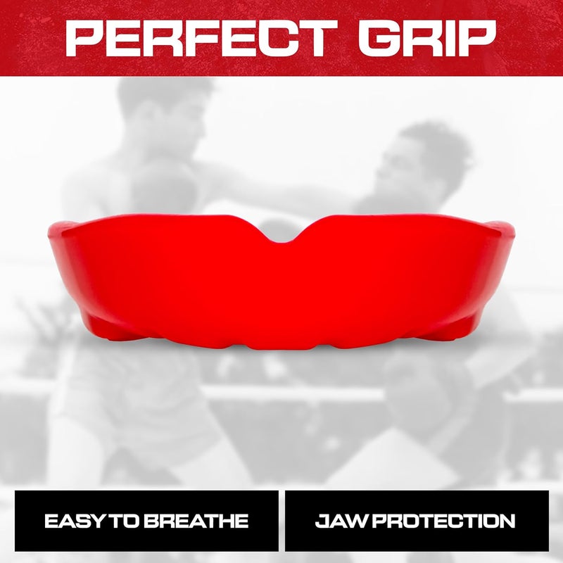 BFS IMPEX Mouth Guard Sports for Adults Best for Teeth,MMA Mouth Guard with Case for Boxing,Karate,Rugby,Football MouthGuard(RED) - Image 4
